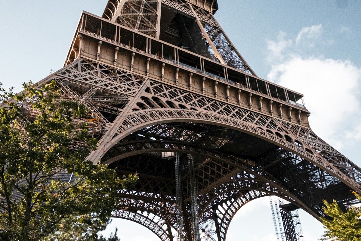 The Eiffel Tower rising above Paris
